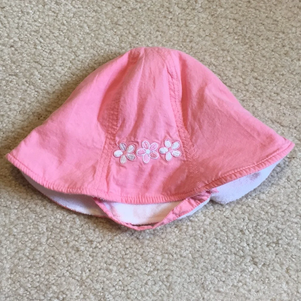 EUC pink embroidered hat